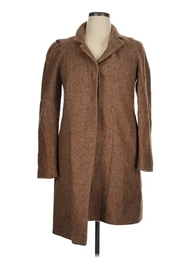 Pre-owned Zara Basic Coat In Brown