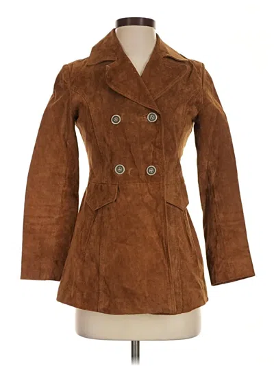 Pre-owned Zara Basic Coat In Brown