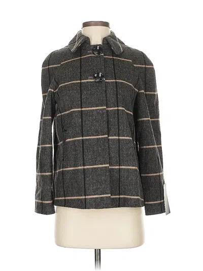 Pre-owned Zara Basic Coat In Gray