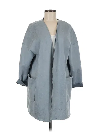 Pre-owned Zara Basic Coat In Gray