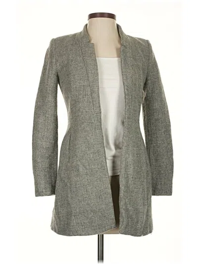 Pre-owned Zara Basic Coat In Gray