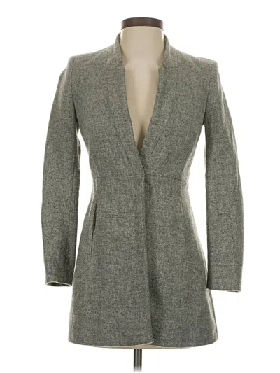 Pre-owned Zara Basic Coat In Gray