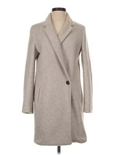 Pre-owned Zara Basic Coat In Gray