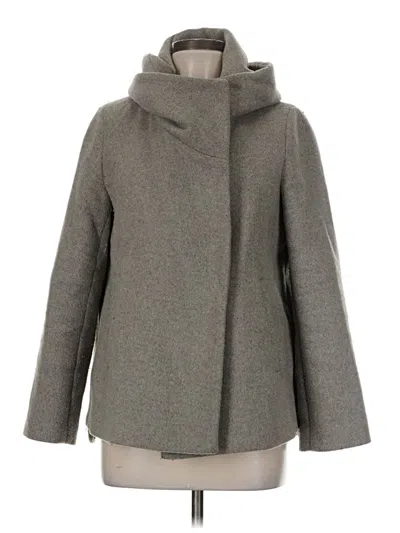 Pre-owned Zara Basic Coat In Gray