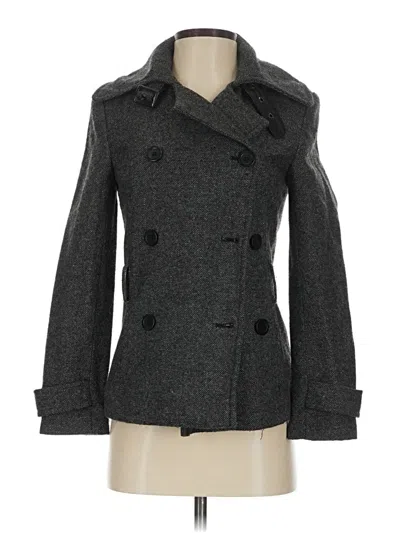 Pre-owned Zara Basic Coat In Gray