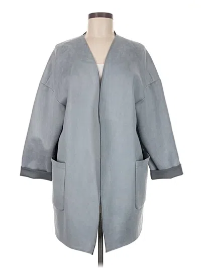 Pre-owned Zara Basic Coat In Gray