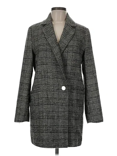 Pre-owned Zara Basic Coat In Gray