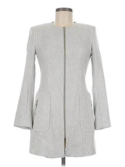 Pre-owned Zara Basic Coat In Gray