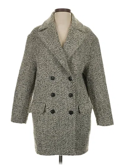 Pre-owned Zara Basic Coat In Gray