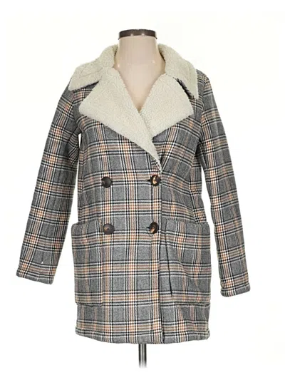 Pre-owned Zara Basic Coat In Gray