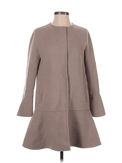 Pre-owned Zara Basic Coat In Gray