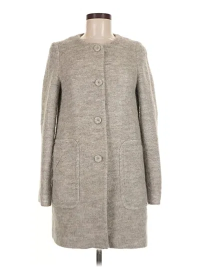 Pre-owned Zara Basic Coat In Gray