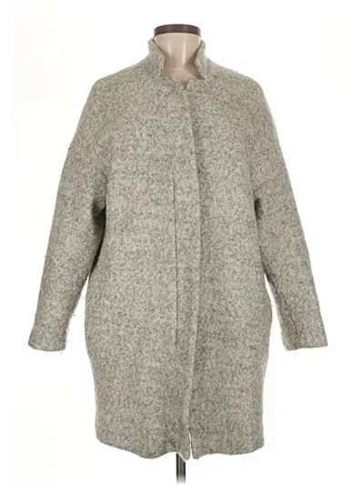 Pre-owned Zara Basic Coat In Gray