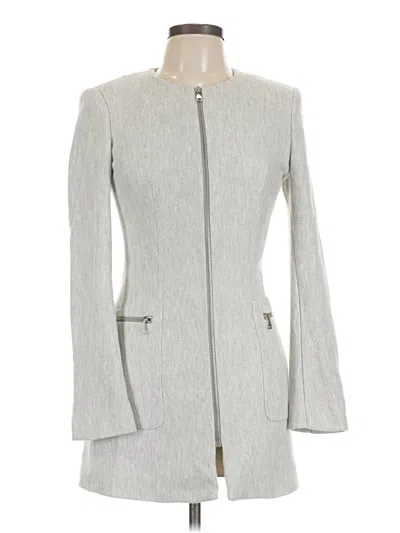 Pre-owned Zara Basic Coat In Gray
