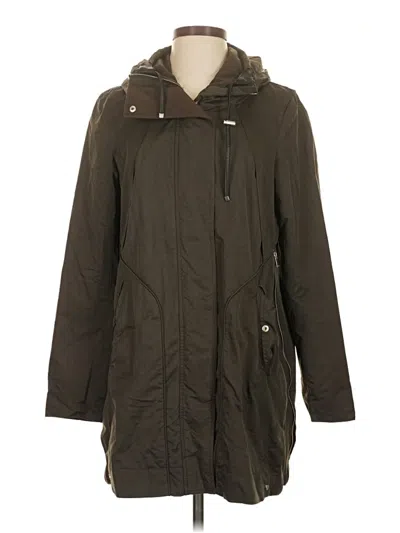 Pre-owned Zara Basic Coat In Green
