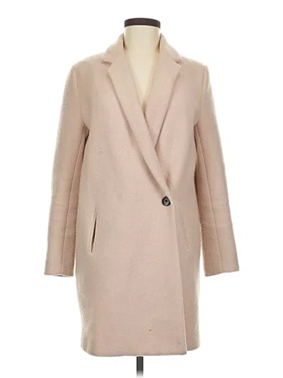 Pre-owned Zara Basic Coat In Ivory