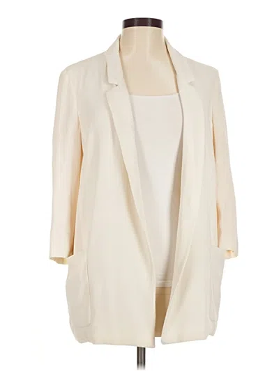 Pre-owned Zara Basic Coat In Ivory