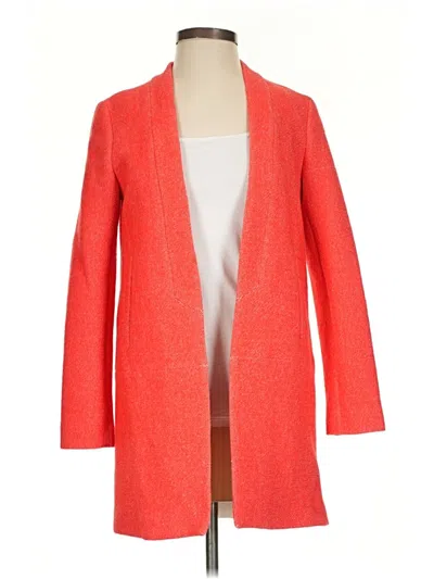 Pre-owned Zara Basic Coat In Orange