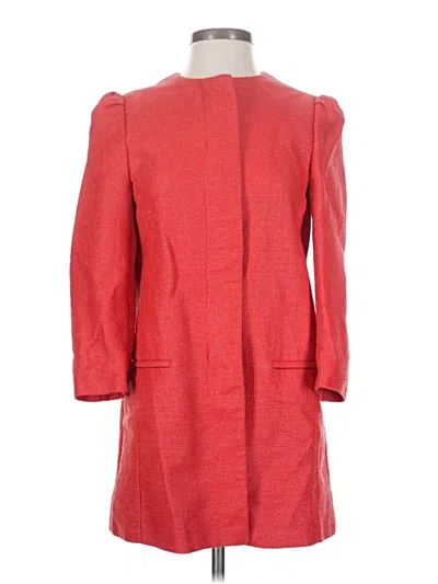 Pre-owned Zara Basic Coat In Red
