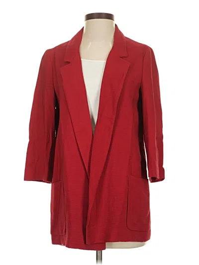 Pre-owned Zara Basic Coat In Red