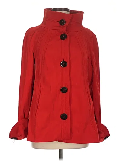 Pre-owned Zara Basic Coat In Red