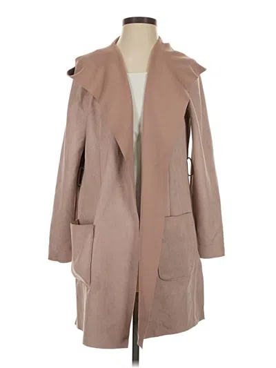 Pre-owned Zara Basic Coat In Tan