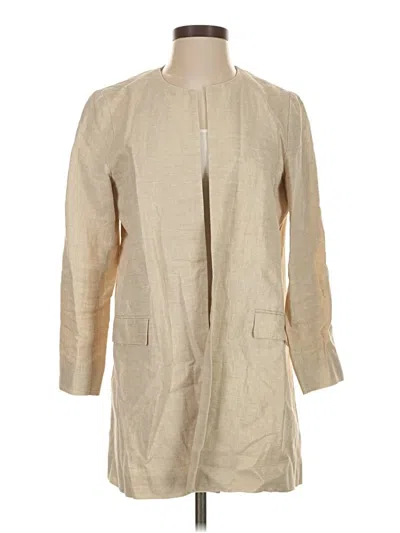Pre-owned Zara Basic Coat In Tan