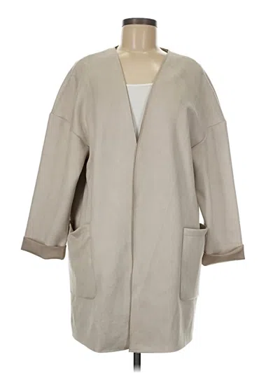 Pre-owned Zara Basic Coat In Tan