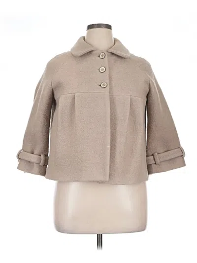 Pre-owned Zara Basic Coat In Tan