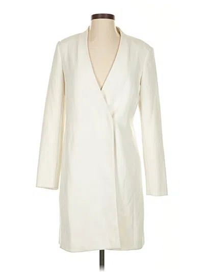 Pre-owned Zara Basic Coat In White