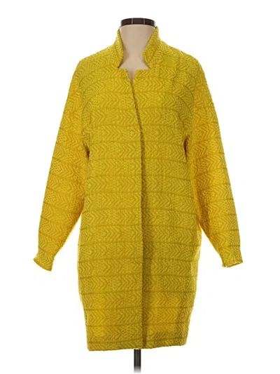 Pre-owned Zara Basic Coat In Yellow
