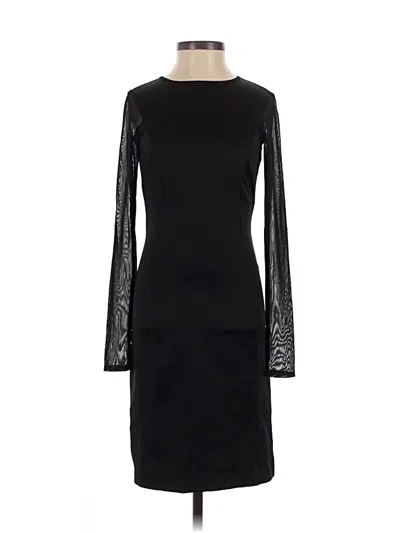 Pre-owned Zara Basic Cocktail Dress In Black