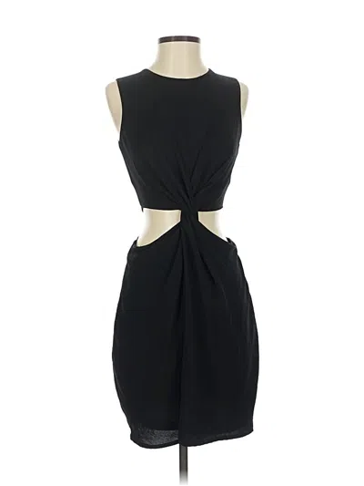 Pre-owned Zara Basic Cocktail Dress In Black