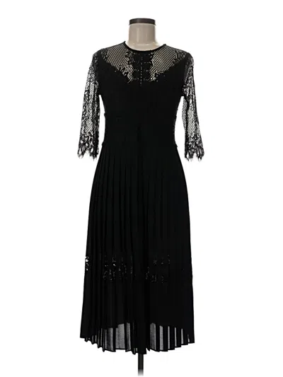 Pre-owned Zara Basic Cocktail Dress In Black