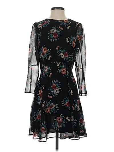 Pre-owned Zara Basic Cocktail Dress In Black