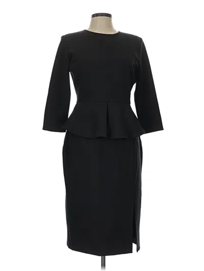 Pre-owned Zara Basic Cocktail Dress In Black