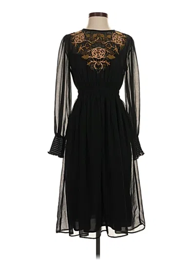 Pre-owned Zara Basic Cocktail Dress In Black