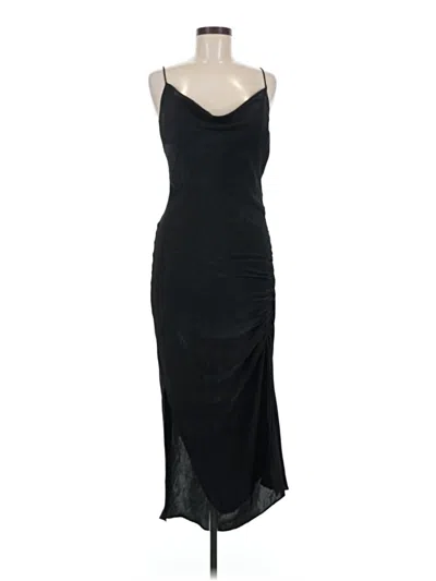 Pre-owned Zara Basic Cocktail Dress In Black