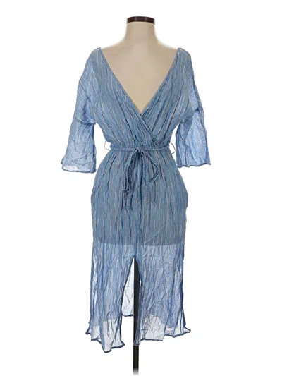 Pre-owned Zara Basic Cocktail Dress In Blue