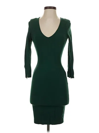 Pre-owned Zara Basic Cocktail Dress In Green