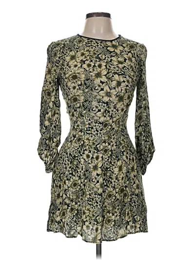 Pre-owned Zara Basic Cocktail Dress In Green