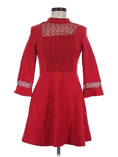 Pre-owned Zara Basic Cocktail Dress In Red