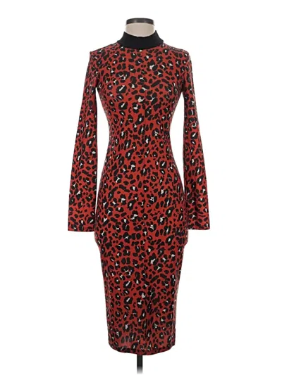 Pre-owned Zara Basic Cocktail Dress In Red