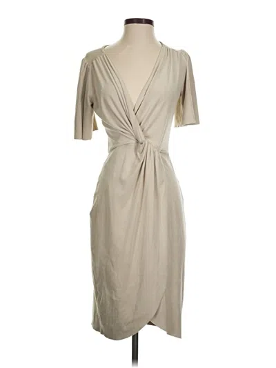Pre-owned Zara Basic Cocktail Dress In Tan