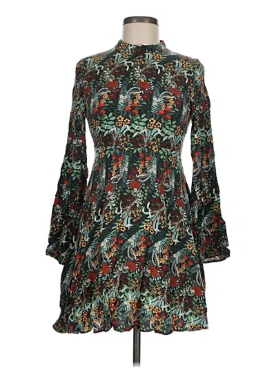 Pre-owned Zara Basic Cocktail Dress In Teal