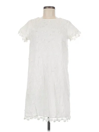 Pre-owned Zara Basic Cocktail Dress In White