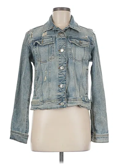 Pre-owned Zara Basic Denim Jacket In Blue