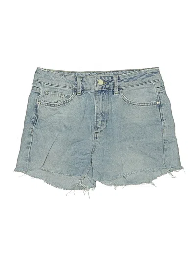 Pre-owned Zara Basic Denim Shorts In Blue