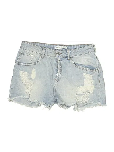 Pre-owned Zara Basic Denim Shorts In Blue