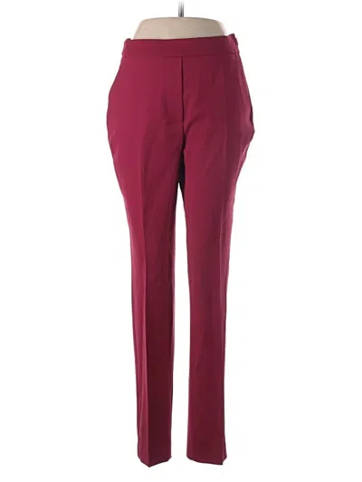 Pre-owned Zara Basic Dress Pants In Burgundy